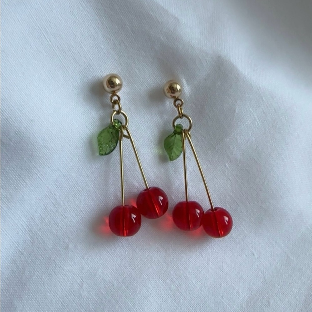 Cherry Drop Earrings